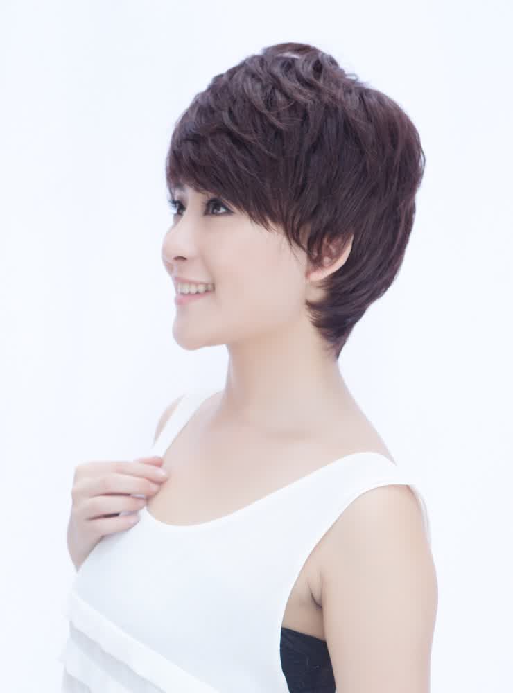 西芙真发假发短发 <em>女 假头发</em> 短假发帅气女 高仿