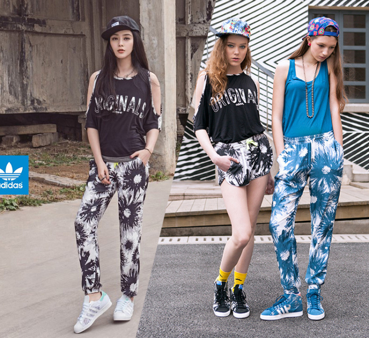 阿迪达斯Adidas2014经典<em>三叶草女装</em>运动长裤