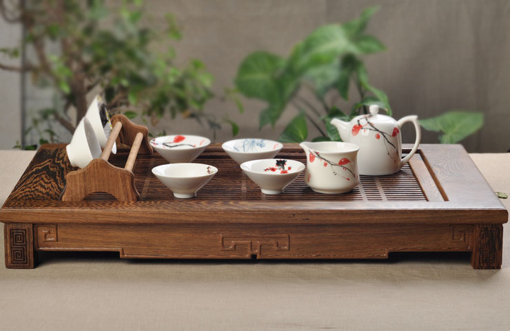 
                                                                                陶立方 时尚典雅手绘白瓷茶杯子古典功夫茶碗陶瓷个人杯斗笠多色可选 CH-002 白瓷手绘杯6件                