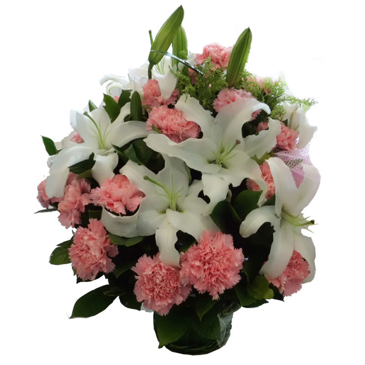 教师节礼物 祝福精品手提花篮 商务探望鲜花速