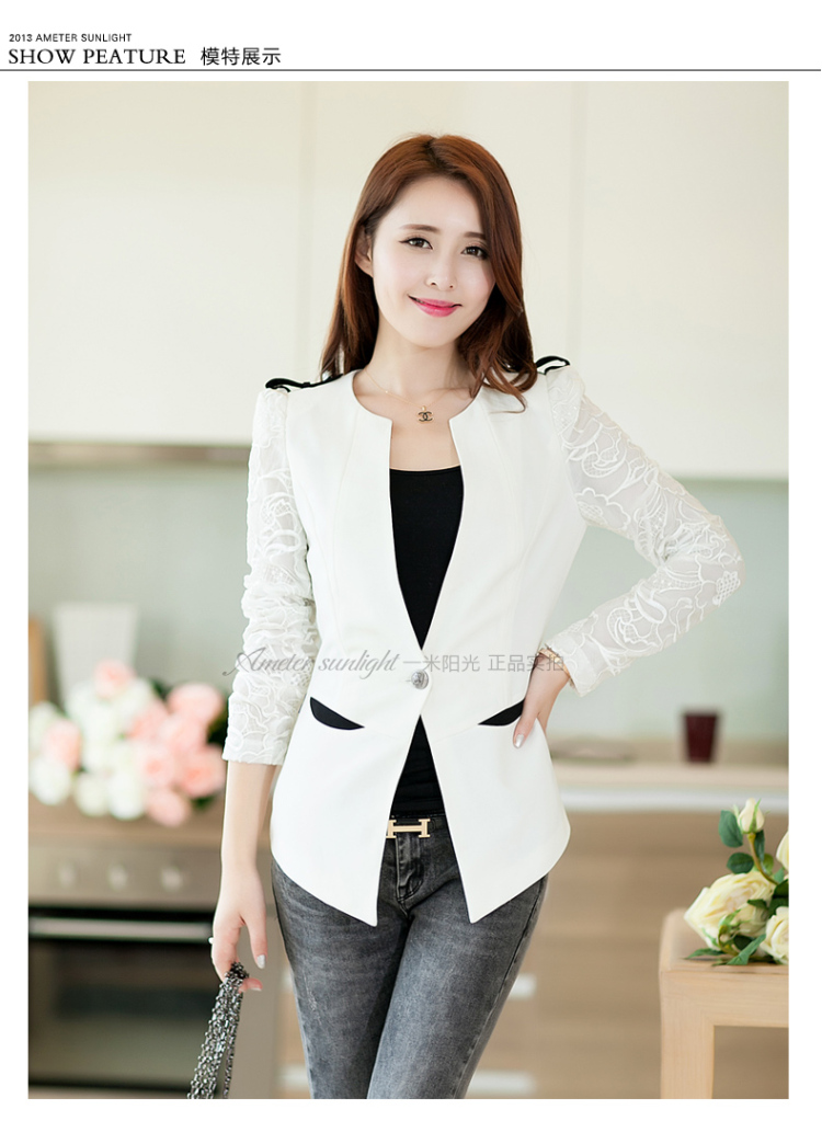 一米阳光一粒扣小西装 2013秋装韩版修身西服
