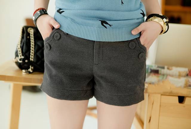 含蕴 秋装新款 韩版气质<em>修身显瘦波浪边</em> 毛呢短