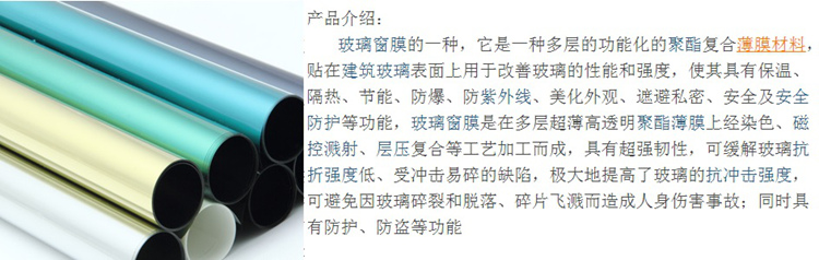 
                                                            居梦坞隔热膜单向透膜紫外线遮光防晒太阳光房窗台镜面玻璃贴纸玻璃贴膜窗贴防爆玻璃膜 75厘米-绿银                