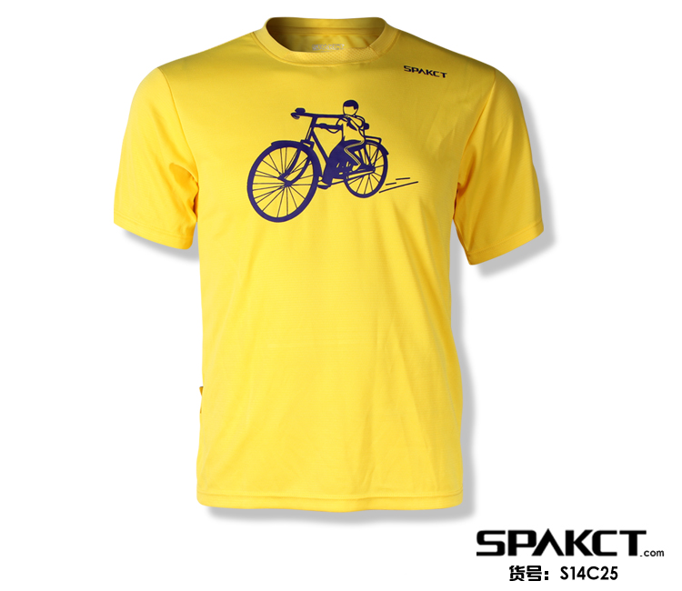 休闲宽松t恤速干快干文化衫 自行车短袖骑行服