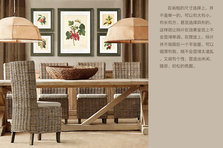 
                                        墙蛙wallwa 欧式古典 组合相片墙照片墙相框墙客厅有框装饰画壁画 E款-梵高清新 150*79                