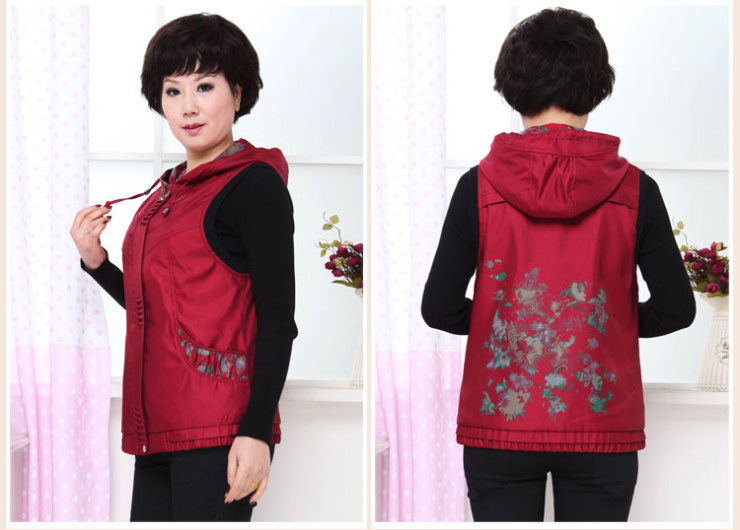 中<em>老年</em>女装修身<em>马夹</em>性价比 <em>马夹</em>三件套女装质