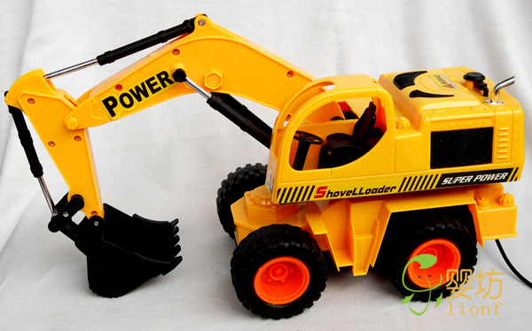 乐婴坊 线控挖土机 儿童电动遥控挖土机 线控挖