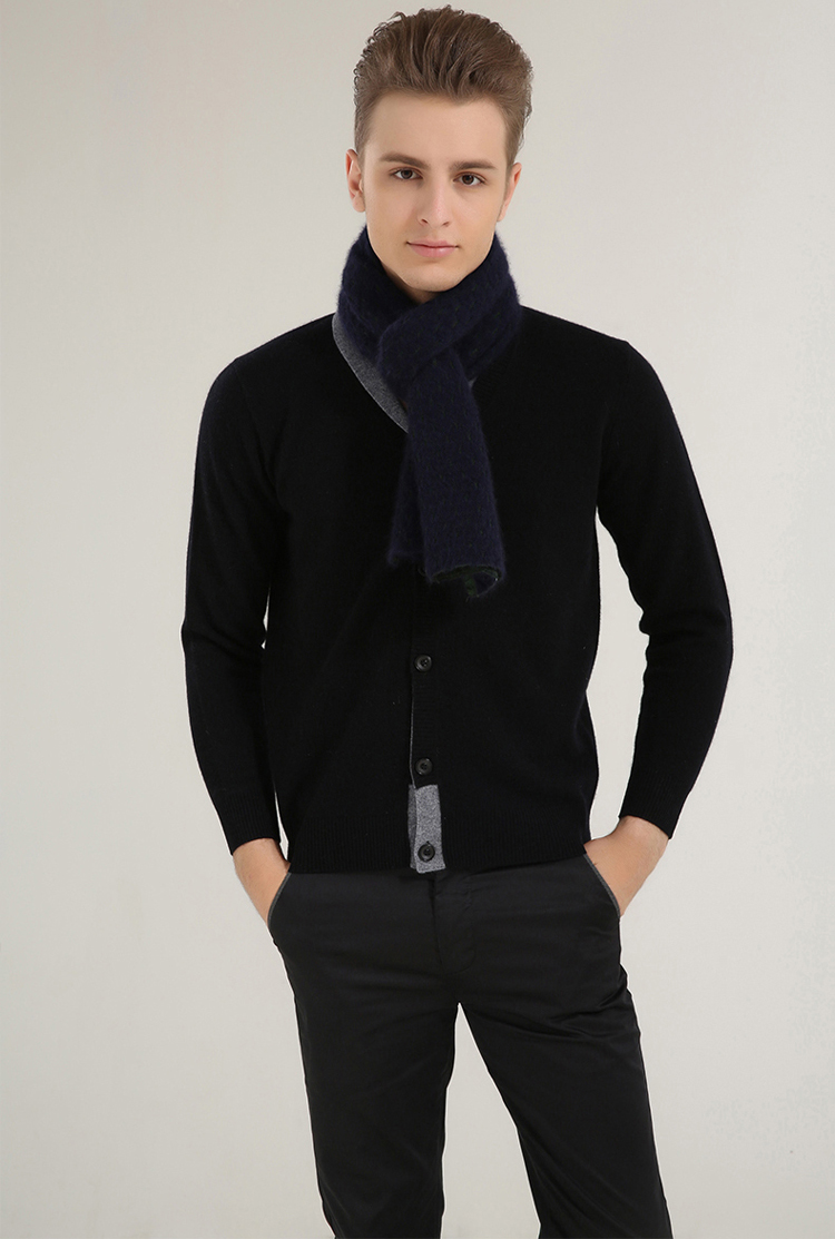 [货到付款]名龙秋冬新款 <em>男士高档羊绒开衫</em> 纯色