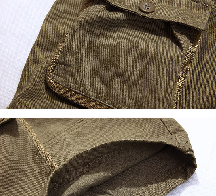 蒙戈莱 夏装<em>休闲短裤男 纯棉</em>多口袋裤工装裤直