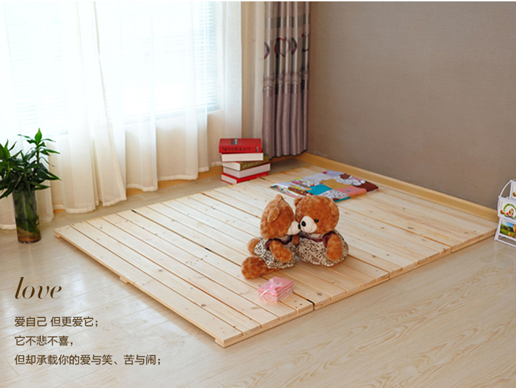 xk特价木板床单人实木床简易折叠床榻榻米平板