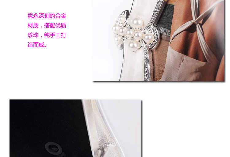 
                                        雅居坊/YAJUFANG 6 7 寸白色欧式复古结婚纱照摆台韩式相片框 田园相框结婚礼物送 6寸                
