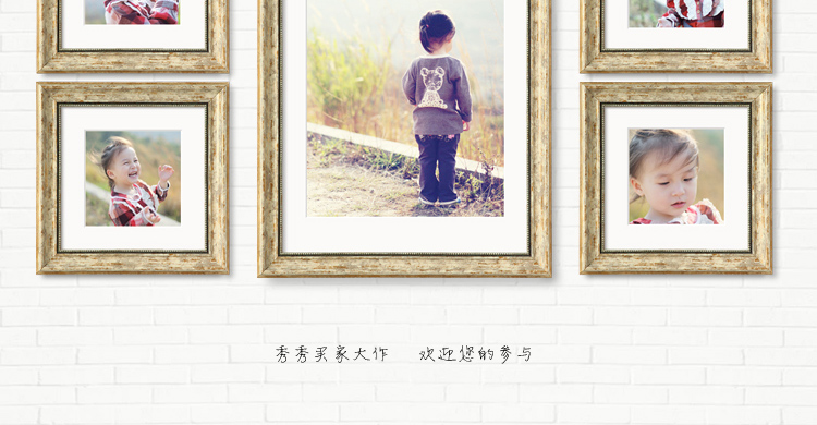 
                                        墙蛙wallwa 欧式古典 组合相片墙照片墙相框墙客厅有框装饰画壁画 E款-梵高清新 150*79                