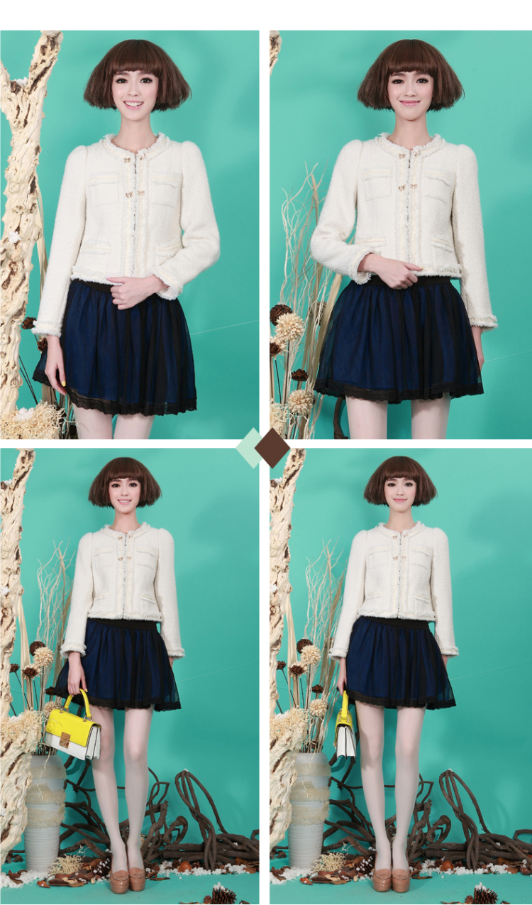 <em>诗凡</em>黎 2014春装新款 优雅小香风百搭<em>女</em>短<em>外套</em>