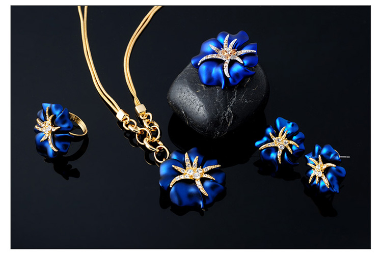 威妮华饰品 欧美优雅海星夜 施华洛世奇 指环 精