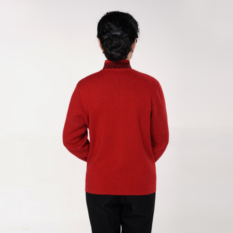 吉梅中老年<em>女秋装</em>新款毛衣妈妈<em>长袖</em>针织<em>开衫</em>老