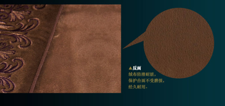 
                                        康丝丽 欧式桌旗长桌布茶几布 奢华布艺西餐桌旗茶几巾台布床旗柜旗 高贵咖 38*180cm                