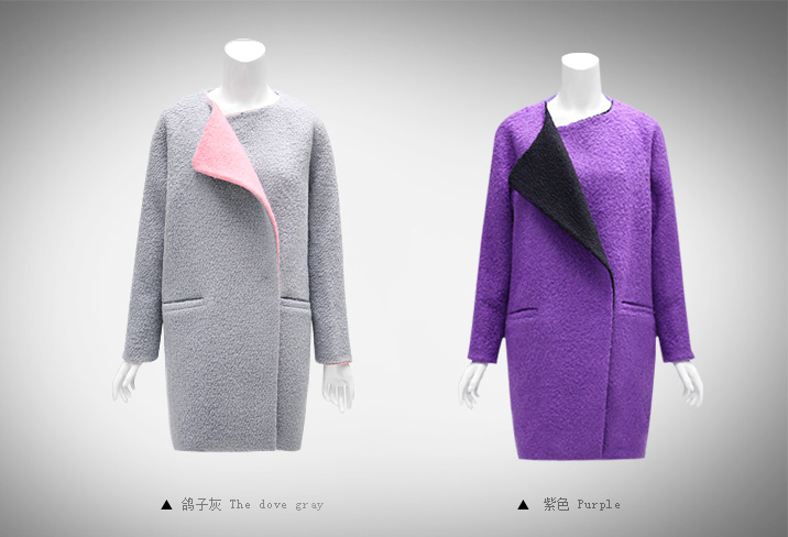 LA 2013预售 秋装新款欧美范纯色长款插肩袖