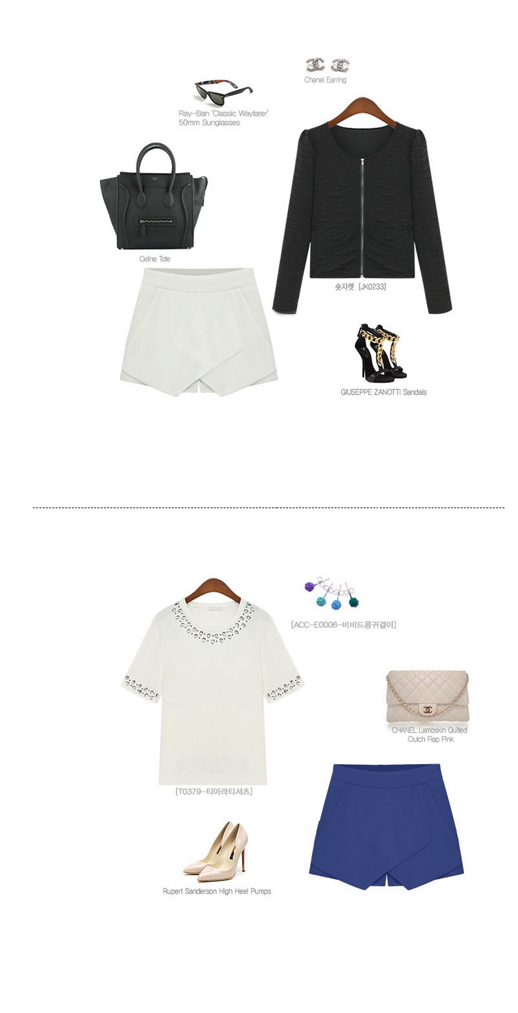 依莱迪 2014夏季女装新款<em>欧版</em>女士假两件<em>短裤</em>