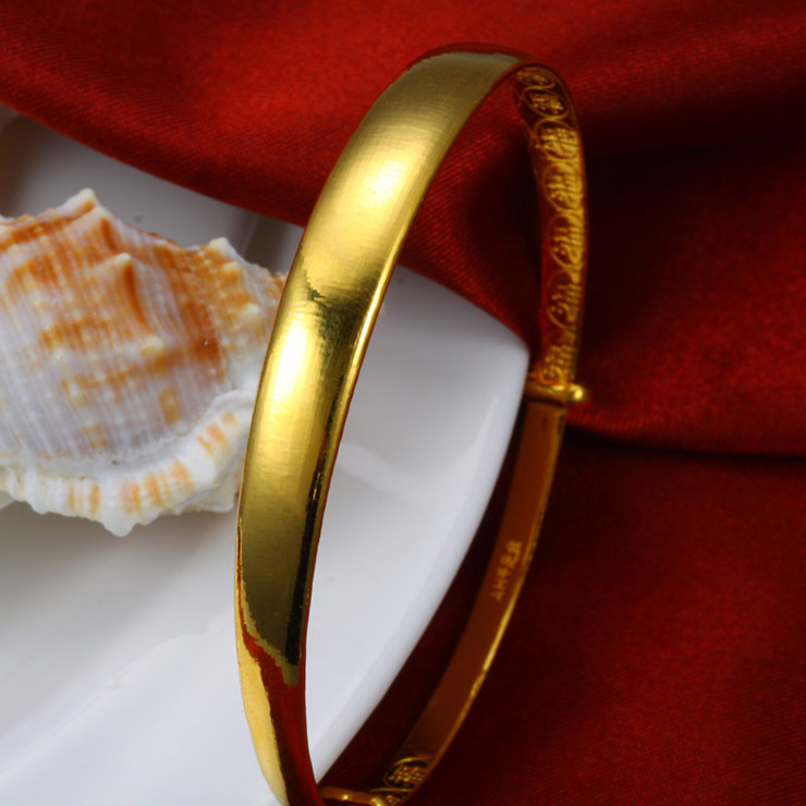 99千足金黄金手镯 光面手镯 光圈手镯 预订克重