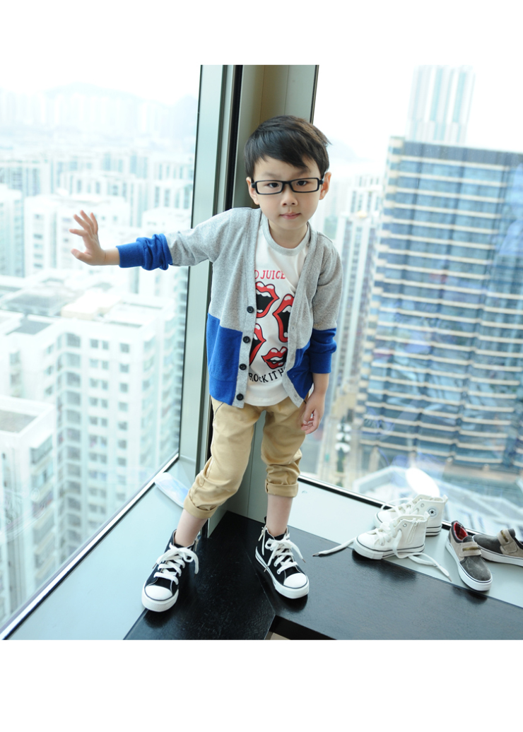 小莎啦 2013早秋新款 男童纯棉长袖<em>针织开衫</em> 7