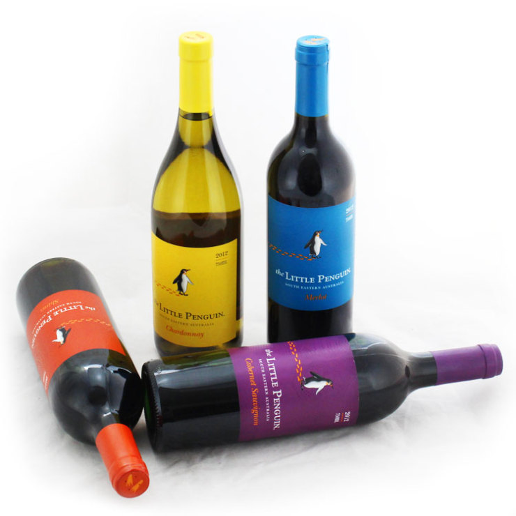 澳洲进口红酒套装小企鹅干红葡萄酒赤霞珠梅洛