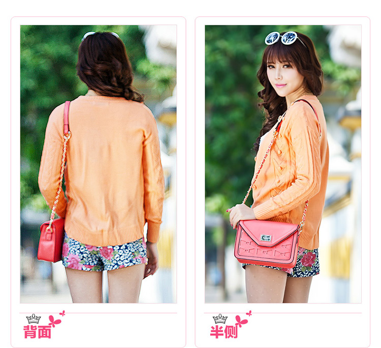 依莲ayilian 2014春季新款英伦镂空<em>毛衫开衫女</em>