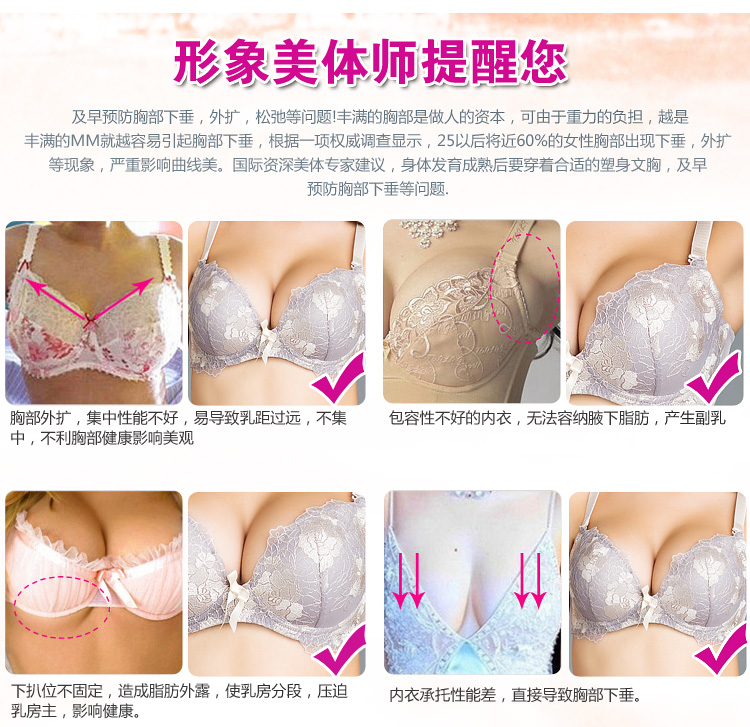 暗夜玫瑰<em>abcd</em>杯立体刺绣花朵3/4<em>罩杯</em>性感妩媚