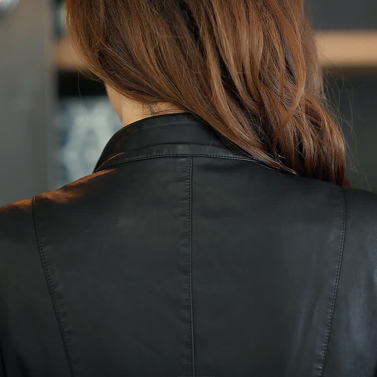 爱俏姿2014春秋装<em>外套 新短款皮衣</em>女韩版<em>修身</em>