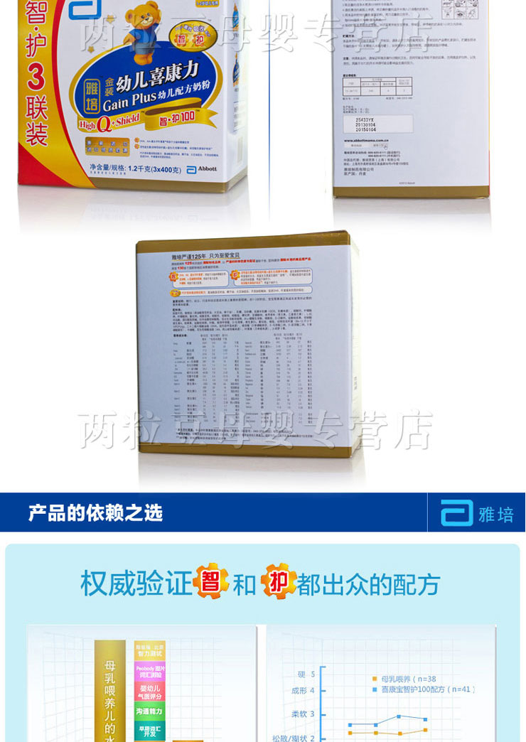 雅培Abbott Laboratories喜康力幼儿配方奶粉3