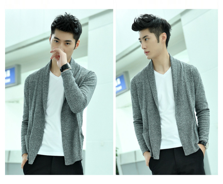 美克派美 男士毛衣针织衫<em>开衫</em> 韩版潮流外套潮