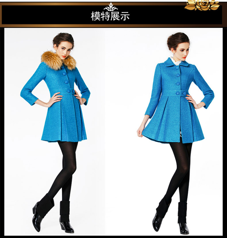 【<em>货到付款</em>】品牌<em>女装</em>2014新款春秋装<em>毛呢外</em>