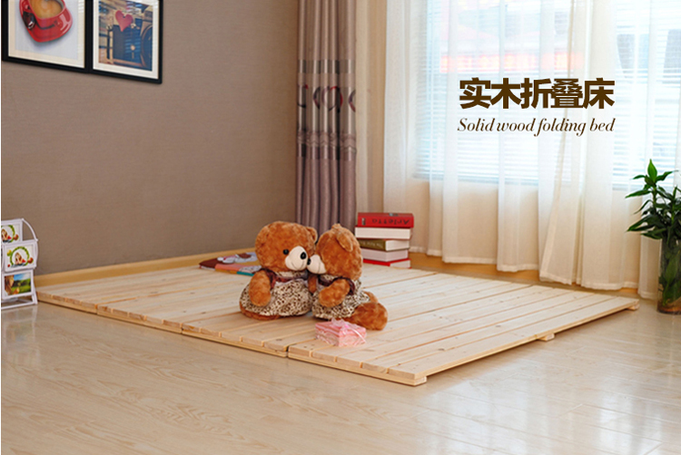 xk特价木板床单人实木床简易折叠床榻榻米平板