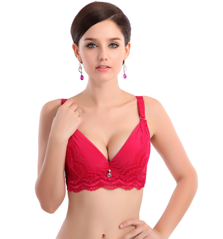 D杯大码大<em>杯罩胸罩</em>聚拢调整型<em>文胸</em>内衣WM 浅