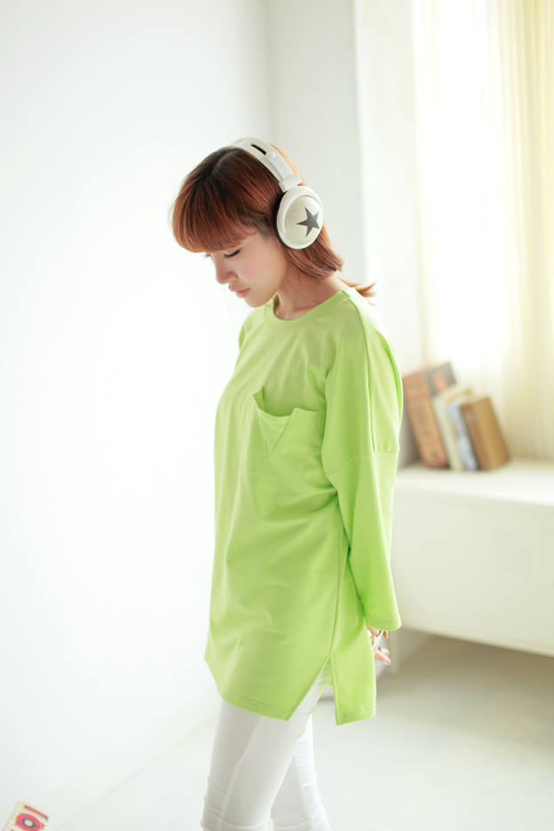 休闲长款长袖体恤女款 长款包臀体恤女长袖