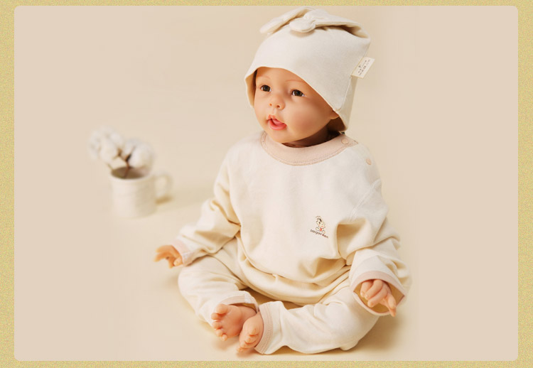 宝盖儿 家居服男女秋衣纯<em>全棉</em>上衣婴儿<em>小孩</em>宝