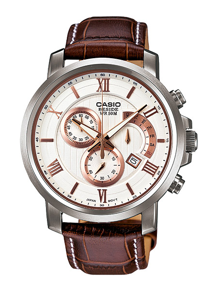 CASIO卡西欧 石英男士手表皮带防水男表BEM