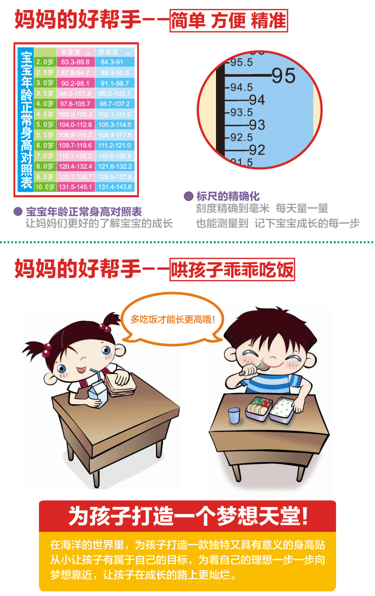 柠檬树家装软饰 儿童房墙贴卡通可移除墙贴 客厅卧室背景墙贴纸 鱼儿娃娃身高贴 大鱼+小鱼群+泡泡+身高尺 大