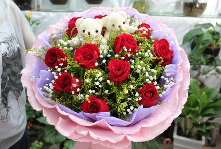 京东商城 爱唯一鲜花速递 玫瑰花束鲜花快递 生