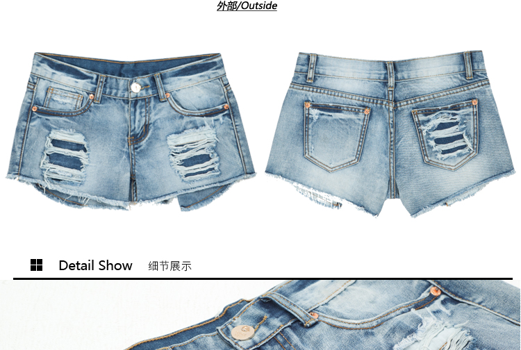 <em>牛仔短裤</em>破洞女<em>露袋</em>性价比 破洞<em>牛仔短裤</em>女质