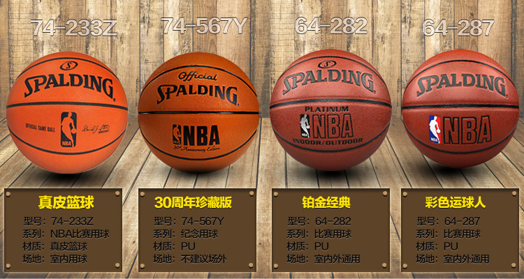 斯伯丁\/spalding 蓝球 NBA\/比赛用球篮球 74-56
