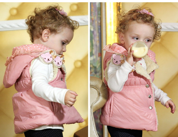 魔法贝贝 <em>女童装</em>棉<em>马甲</em> 2013冬款韩版抓绒纯棉