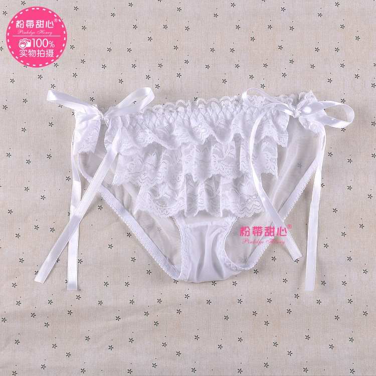 粉带甜心 <em>都市丽人</em>内衣<em>内裤女</em>大码透明诱惑蕾
