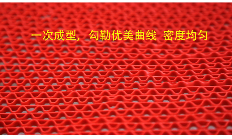 【120厘米宽】【5MM】S网眼地毯 PVC防滑地垫 通底S镂空地垫 游泳池厨房地毯 绿色 120CM宽*15米长