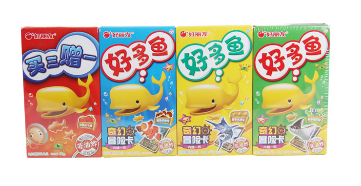 好丽友 好多鱼3连包促销装3送一 132g\/盒