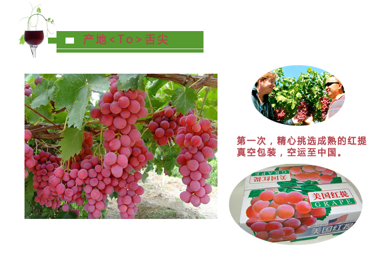 果360 美国进口红提 2斤 北京天津 顺丰包邮在