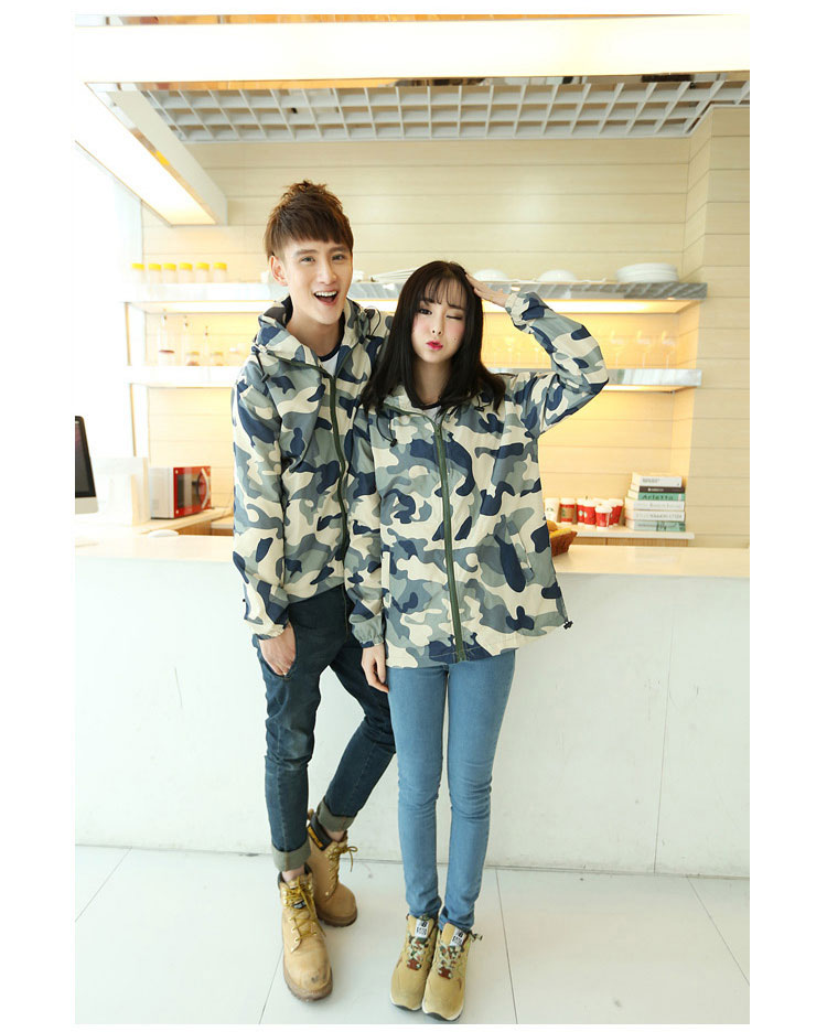 RE-SP重塑2014新款春秋男装迷彩外套 潮男连