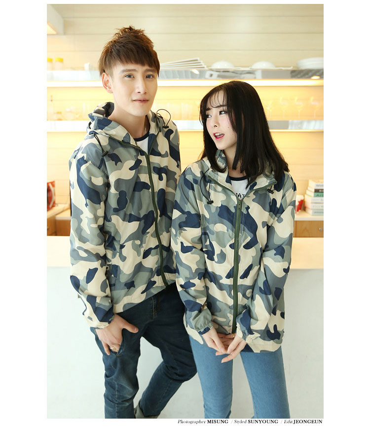 RE-SP重塑2014新款春秋男装迷彩外套 潮男连