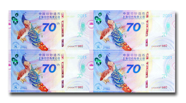 孔雀钞测试钞四连体在京东商城的价格走势