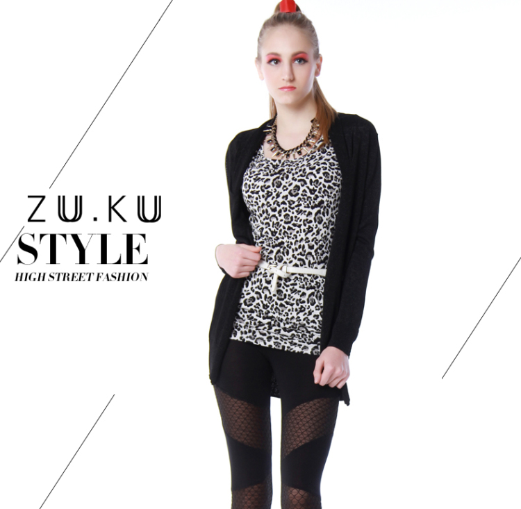 舒朗旗下醉酷 2014正品<em>女装</em>新款<em>开衫针织</em>衫 长