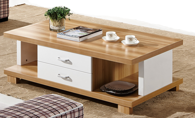 尚洛 现代简约木质烤漆茶几 实木贴皮 客厅家具